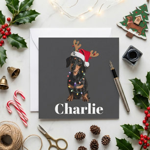 Personalisierter Name Weihnachten Dackel Hundelamp