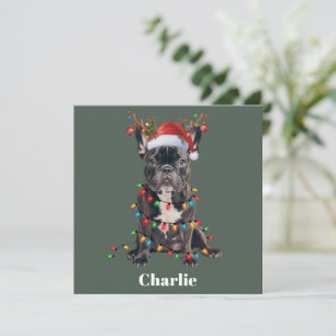 Personalisierter Name Weihnachten Französische Bul