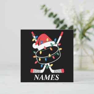 Personalisierter Name Weihnachten Hockey Xmas Sant Einladung