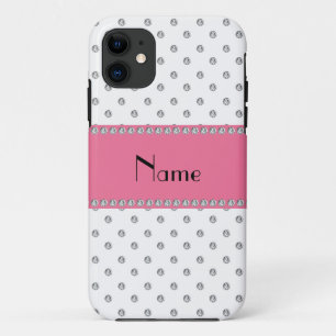 Personalisierter Name Weißdiamanten Case-Mate iPhone Hülle