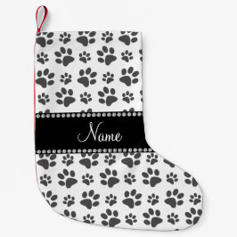 Personalisierter Name Weißhundpfoten Kleiner Weihnachtsstrumpf