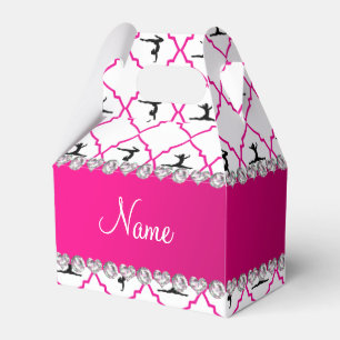 Personalisierter Name Weißrosa Morokan Gymnastik Geschenkschachtel