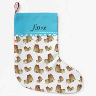 Personalisierter Name White shih tzu dogs Kleiner Weihnachtsstrumpf