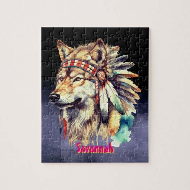 Personalisierter Name Wolf (Vertikal)