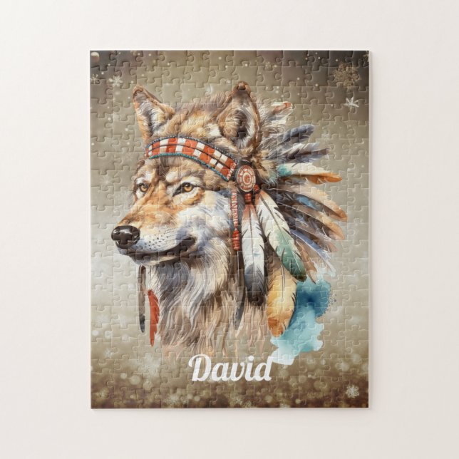 Personalisierter Name Wolf (Vertikal)