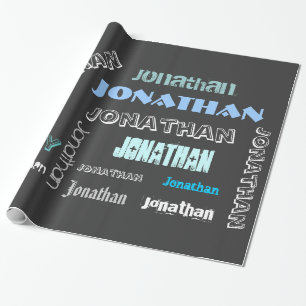 Personalisierter NAME-WorCloud-Template Geschenkpapier