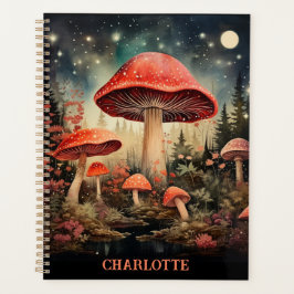 Personalisierter Name Zaubermagie Mushroom Planer
