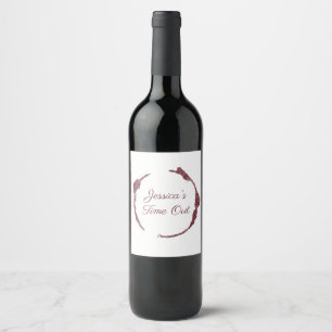 Personalisierter Name Zeit für den Weinstock Weinetikett