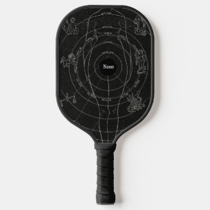 Personalisierter Name Zodiac, Horoskop, Astrologie Pickleball Schläger