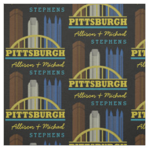 Personalisierter Namen-Pittsburgh Pennsylvania Stoff