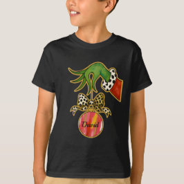 personalisierter Namens-Leoparden-Bogen-Papageien- T-Shirt