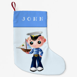 Personalisierter Namens-Weihnachtsstrumpf Kapitän Kleiner Weihnachtsstrumpf