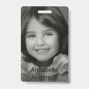Personalisierter Namensanhänger für Kinderfotos Ausweis