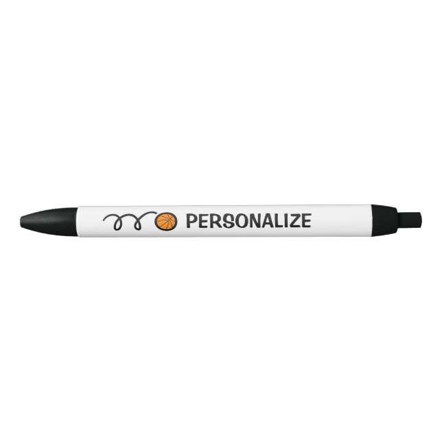 Personalisierter Namensbasketball-Sportlogostift Kugelschreiber (Vorderseite)