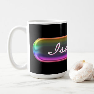 Personalisierter Namensbecher   Irisierender Glase Kaffeetasse