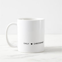 Personalisierter Namensbecher – Minimales Valentin