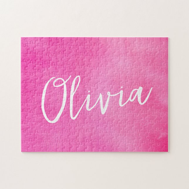 Personalisierter Namensgradient Ombre Rosa (Horizontal)
