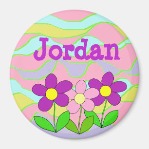 Personalisierter Namensmagnet, Rosa, Blau, lila Magnet