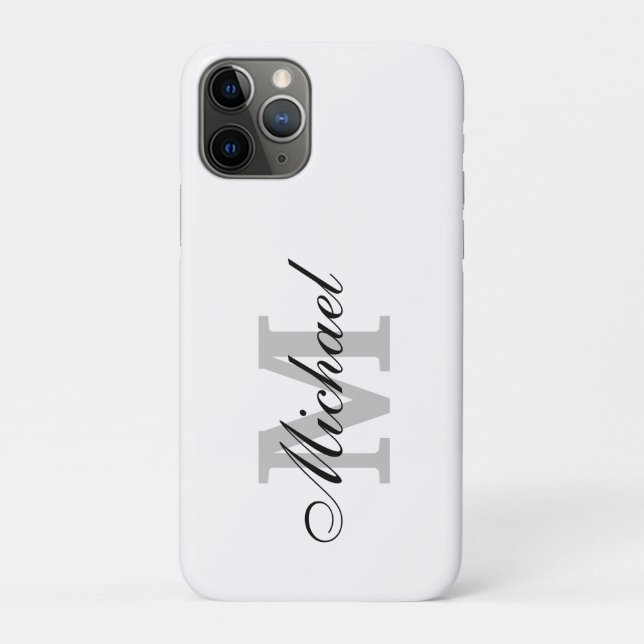 Personalisierter Namensmonogramm  Case-Mate iPhone Hülle (Rückseite)