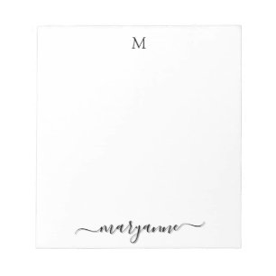 Personalisierter Namensmonogramm Notizblock