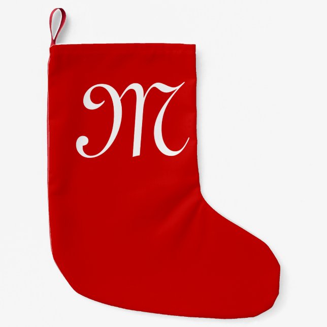 Personalisierter Namensmonogramm WeihnachtsStrumpf Kleiner Weihnachtsstrumpf (Vorderseite)