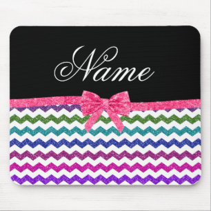 Personalisierter Namensregenbogensparren-Rosabogen Mousepad