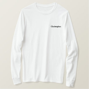 Personalisierter Namensstil Herren-Klassiker Besticktes Langarmshirt