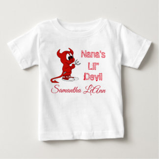Personalisierter Nanas Lil Teufel Halloween Baby T-shirt