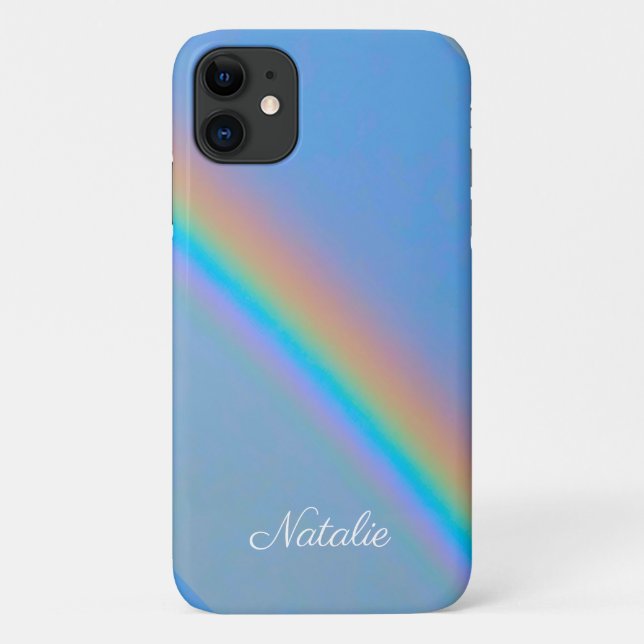 Personalisierter natürlicher Regenbogen Case-Mate iPhone Hülle (Rückseite)