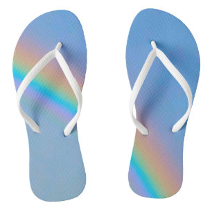 Personalisierter natürlicher Regenbogen Flip Flops