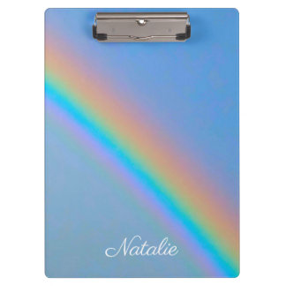 Personalisierter natürlicher Regenbogen Klemmbrett