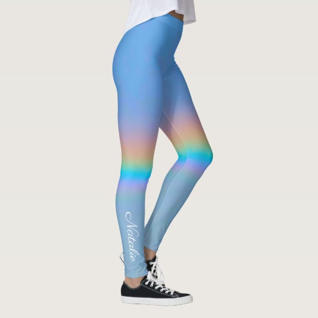Personalisierter natürlicher Regenbogen Leggings (Rechts)