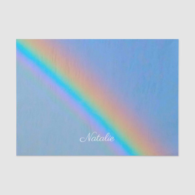 Personalisierter natürlicher Regenbogen Seidenpapier (Vorderseite)