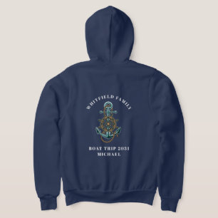 Personalisierter nautischer Anker Familien-Küsten- Hoodie