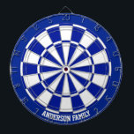 Personalisierter Navy Blue & White Bicolor Dartscheibe<br><div class="desc">Personalisierter Marineblau & Weiß Bicolor Dart Board.</div>