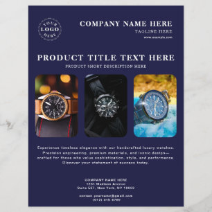 Personalisierter Navy-Flyer für Produkt-Werbeaktio Flyer