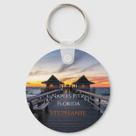 Personalisierter Neapel Pier Florida Name Schlüsse Schlüsselanhänger