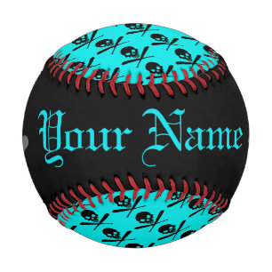 Personalisierter Neon Baseball-Schädel und überk Baseball