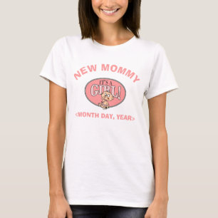 Personalisierter neuer Mama-Baby-Mädchen-T - Shir T-Shirt