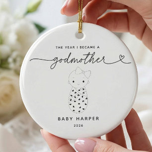 Personalisierter Neuer Patenonkel Baby Mädchen Sch Keramik Ornament