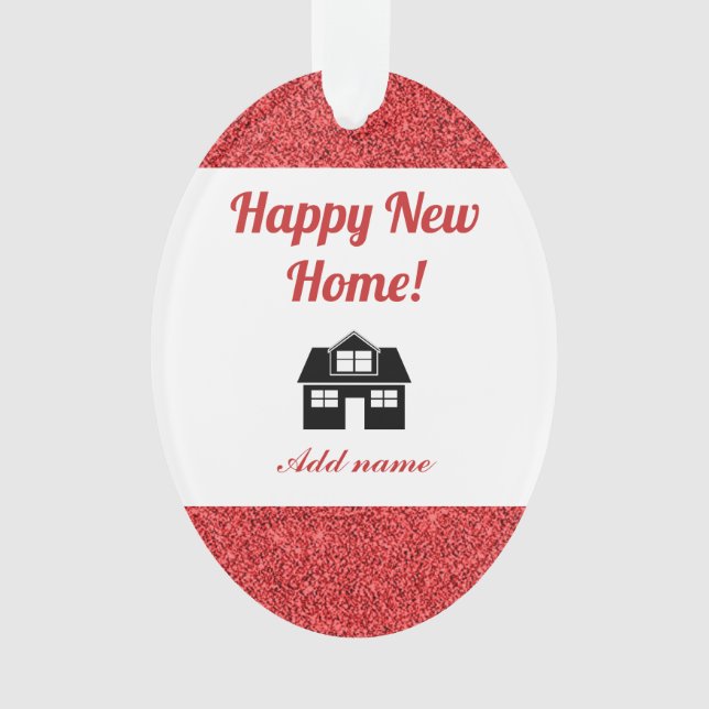 Personalisierter neuer Zuhause-Ornament Ornament (Vorderseite)