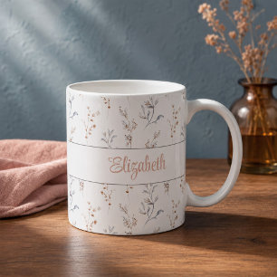 Personalisierter neutraler botanischer Namensbeche Kaffeetasse
