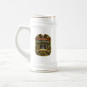 Personalisierter New Orleans Polizeibeamter Bierkr Bierglas