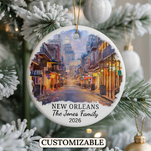 Personalisierter New Orleans-Schmuck Custom Louisi Keramik Ornament
