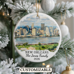 Personalisierter New Orleans-Schmuck Custom Louisi Keramik Ornament