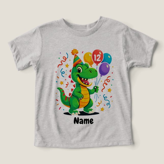 Personalisierter Niedliche Geburtstag Dino Kids (Design Vorderseite)