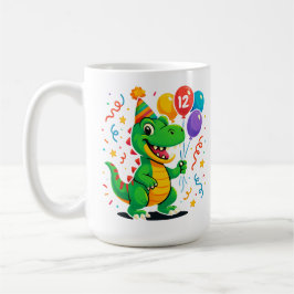 Personalisierter Niedliche Geburtstag Dino Kids Kaffeetasse