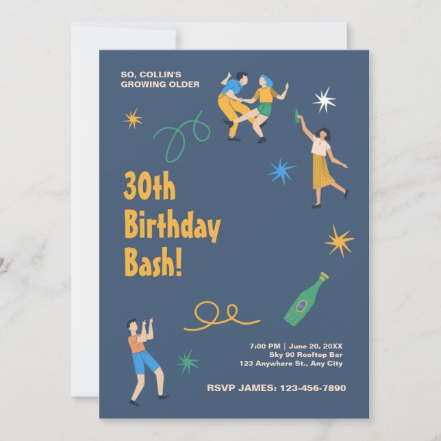 Personalisierter niedliche Geburtstag Einladung (Vorderseite)