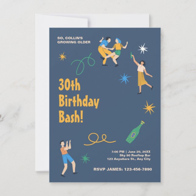 Personalisierter niedliche Geburtstag Einladung (Vorderseite)