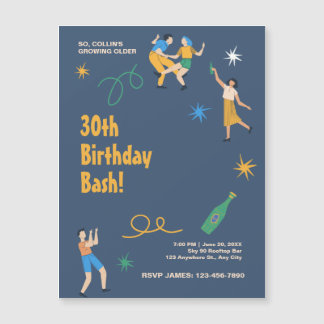 Personalisierter niedliche Geburtstag Magneteinladung